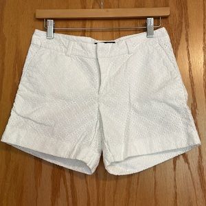 Banana Republic eyelet shorts, 0p, white. NWT